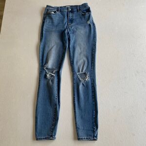 PacSun High Rise Jegging Jeans Size 28 Distressed Skinny Stretch Blue Denim